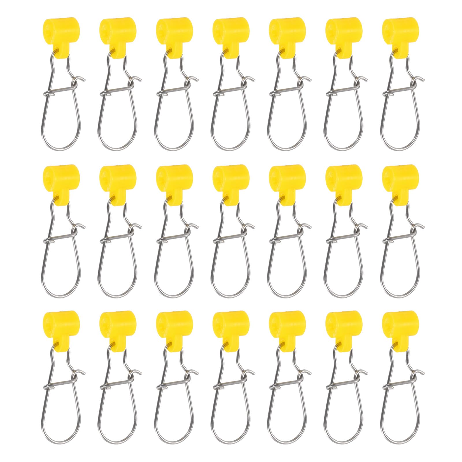 PATIKIL Fishing Line Sinker Slide, 60Pcs Duo Lock Snap Sinker Slider Weight Connector 6# for Saltwater Fishing Rigs, Yellow