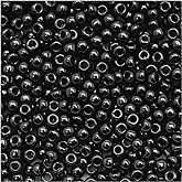 Toho Round Seed Beads 11/0#49 'Opaque Jet' 8 Gram Tube