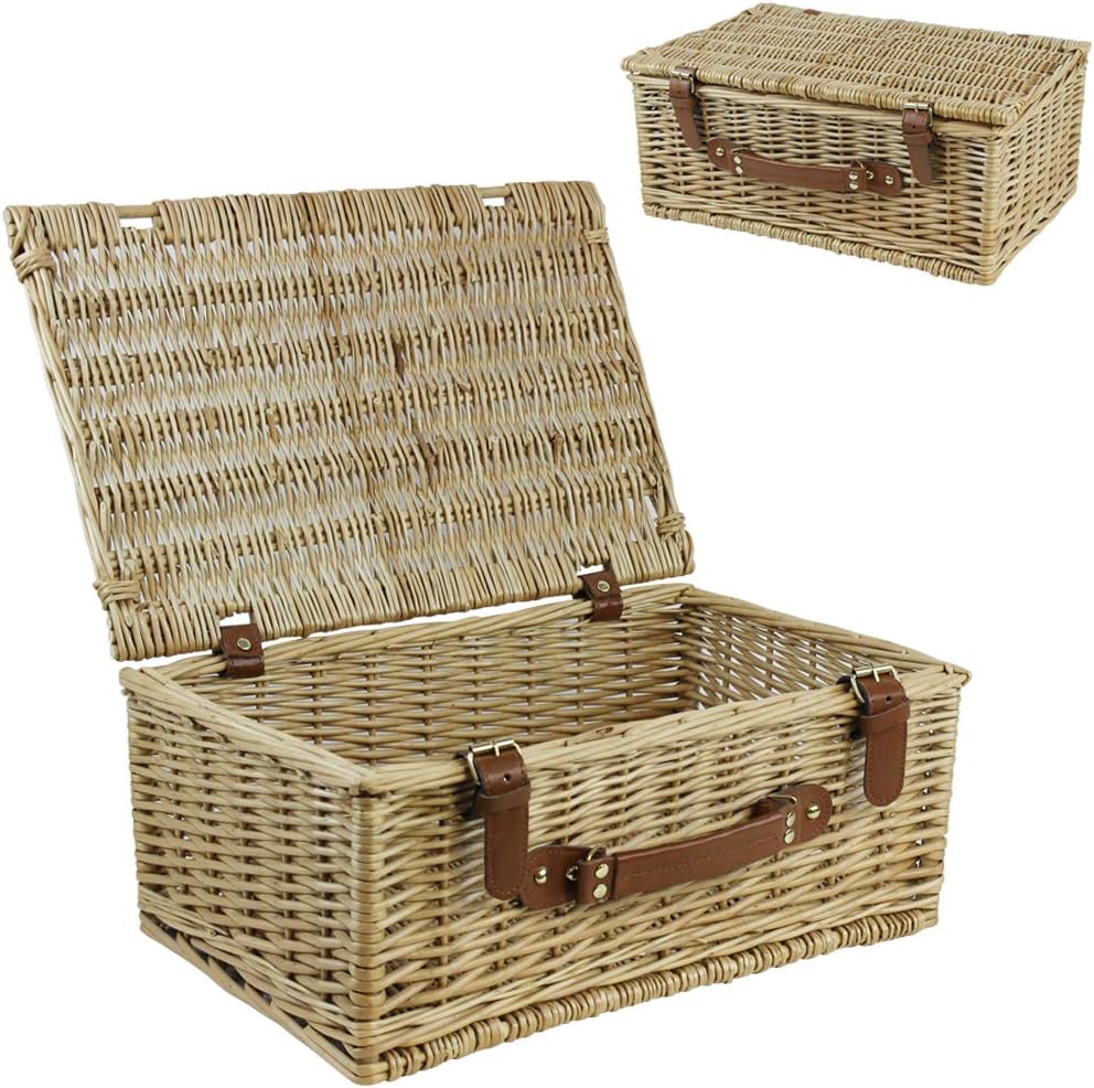 HappyPicnic, Cestino da picnic in vimini, cesto portaoggetti, per