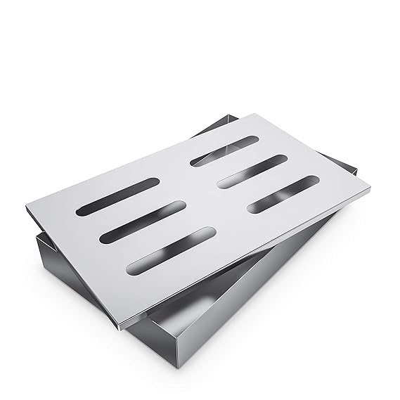 Räuchergarten Smokerbox - Edelstahlbox für Gas-, Kohle- und Elektrogrill - Räucherbox für feinste Raucharomen + großes E-Book