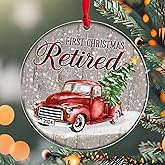 First Christmas Retired Ornament 2024, 2.9" Acrylic Retirement Christmas Hanging Tree Ornament Decorations 2024