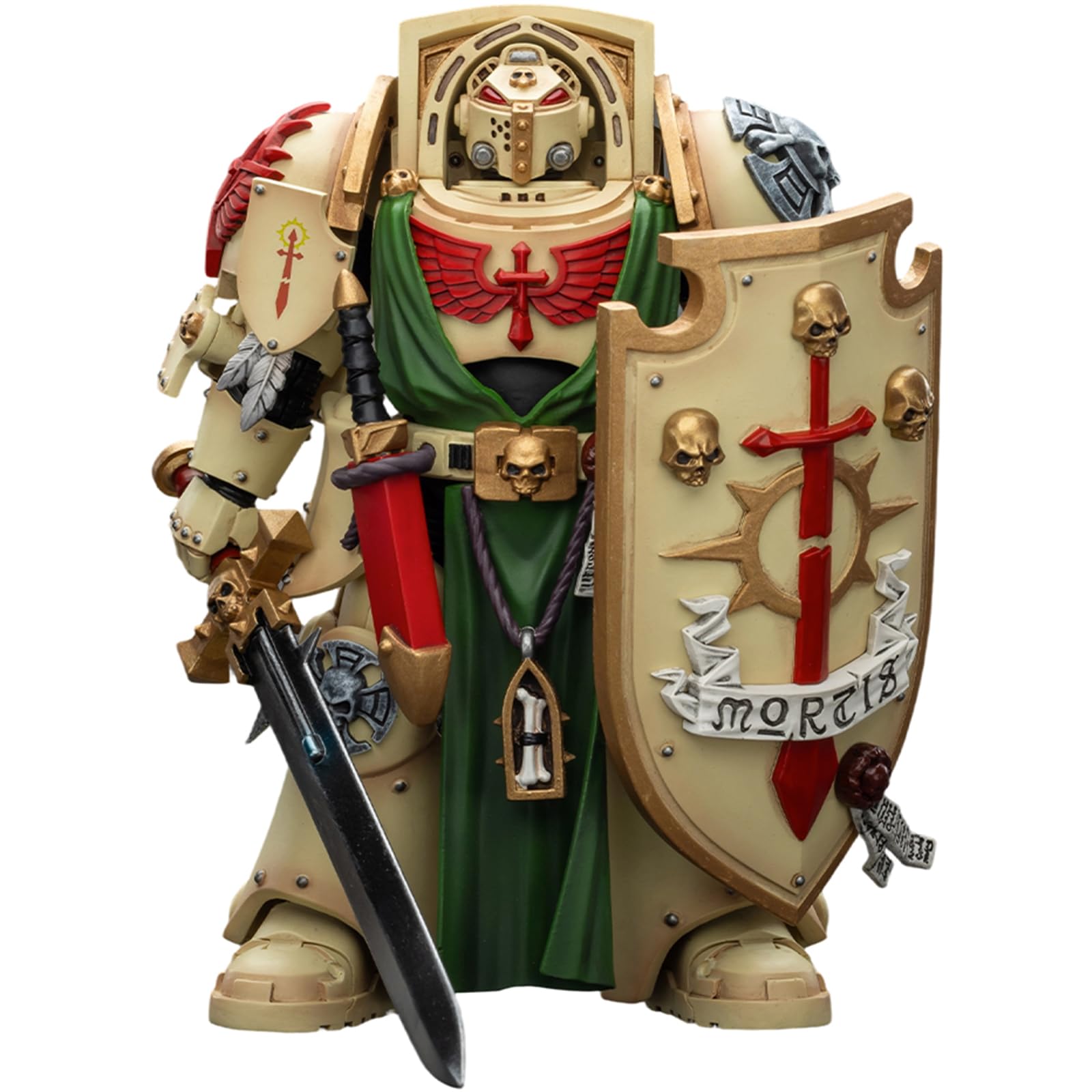 JOYTOY Warhammer 40k Dark Angels Deathwing Knight 3 With Power Sword and Storm Shield 1/18 Action Figure Collect And Display Model