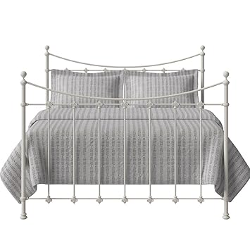 Original Bed Co. Chatsworth Glossy Ivory Queen (50) Iron/Metal Bed