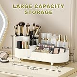 BULLA 360 Rotating Makeup Organiser 2 in 1 Skincare Storage White view 7