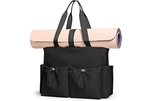 KALIDI FANCY FOREST KALIDI Yoga Mat Bag Gym Bag for Women Tote with Pockets, Workout Bag Handbag with Zipper for Travel Sport Pilates Work Commute