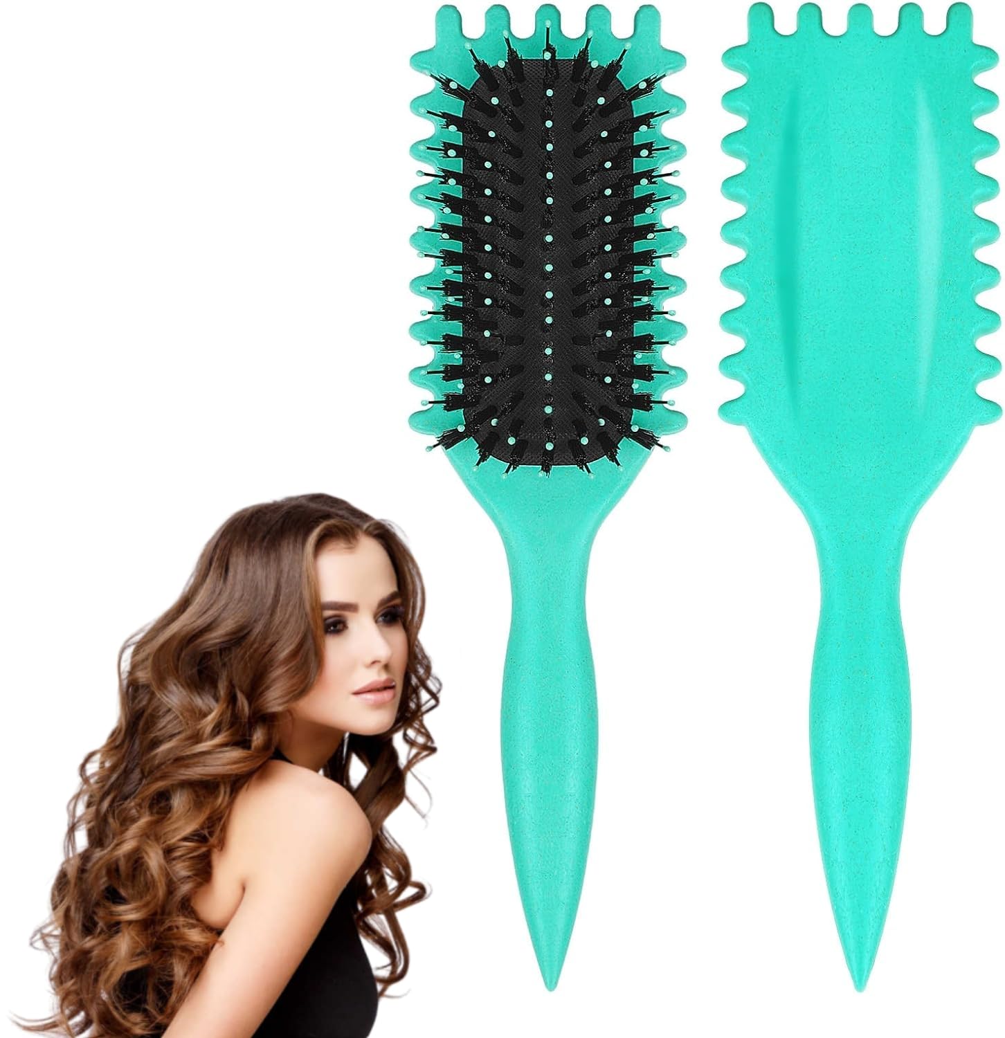 Curly Hair Brush, Bouncing Curl Brush, Define Styling Brush, Styling Brush for Curly Hair for Men and Women to Fix and Shape Curls