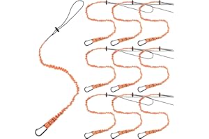 Supkiir 10 Pcs Tool Lanyard, Safety Tool Lanyard with Carabiner, Retractable Tool Lanyards with Adjustable Loop End, Fall Pro