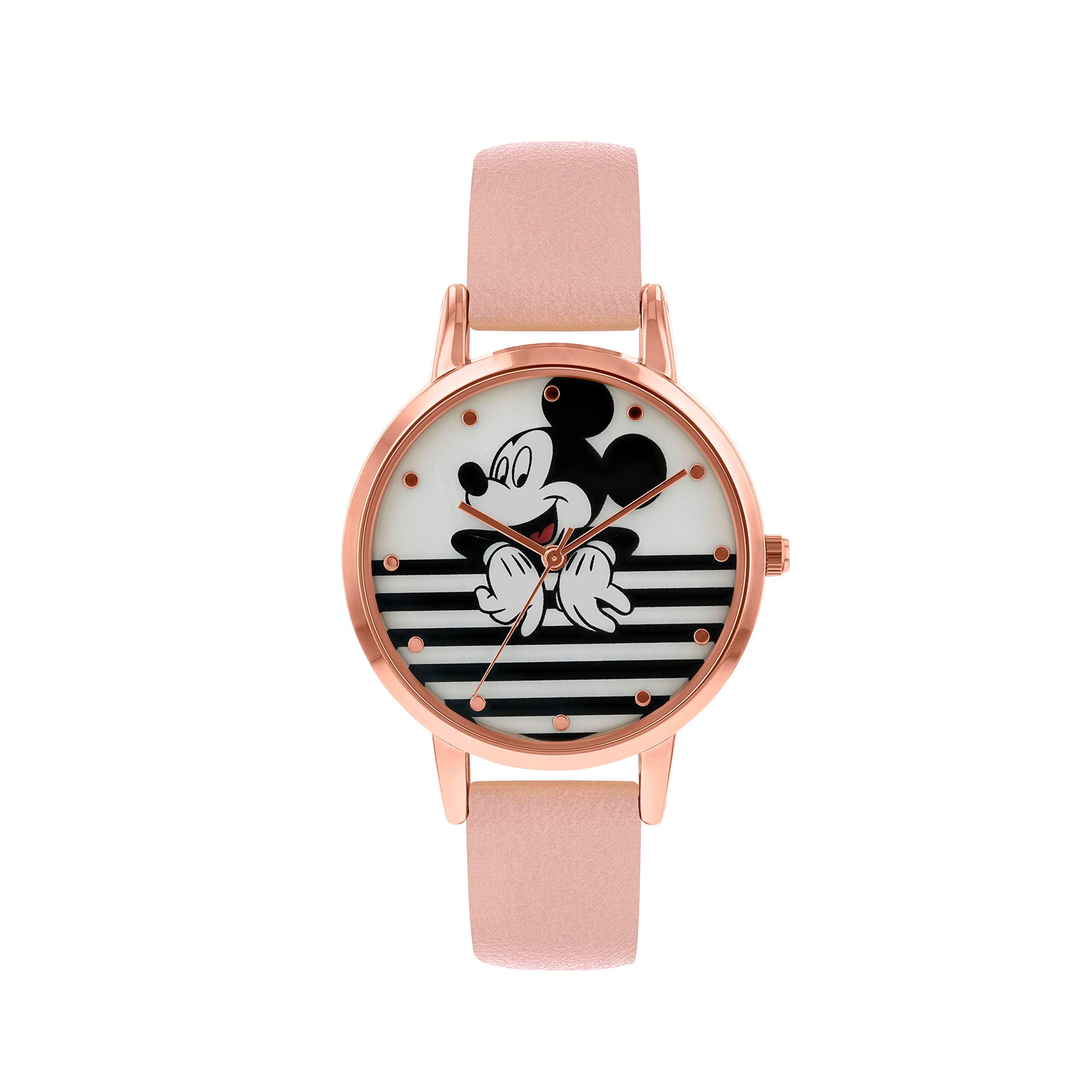 Disney Womens Quartz Watch, Analogue Classic Display and Leather Strap MK5087