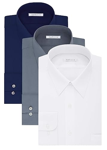 Van Heusen Big and Tall Mens Dress Shirts Big Fit Poplin Point