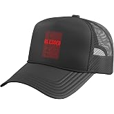 Red Blessed Red Graphic Trucker Hat with Adjustable Mesh Back