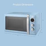 Swan Retro Microwave 20L 800W Blue, 6 Power Levels, Defrost Setting view 6