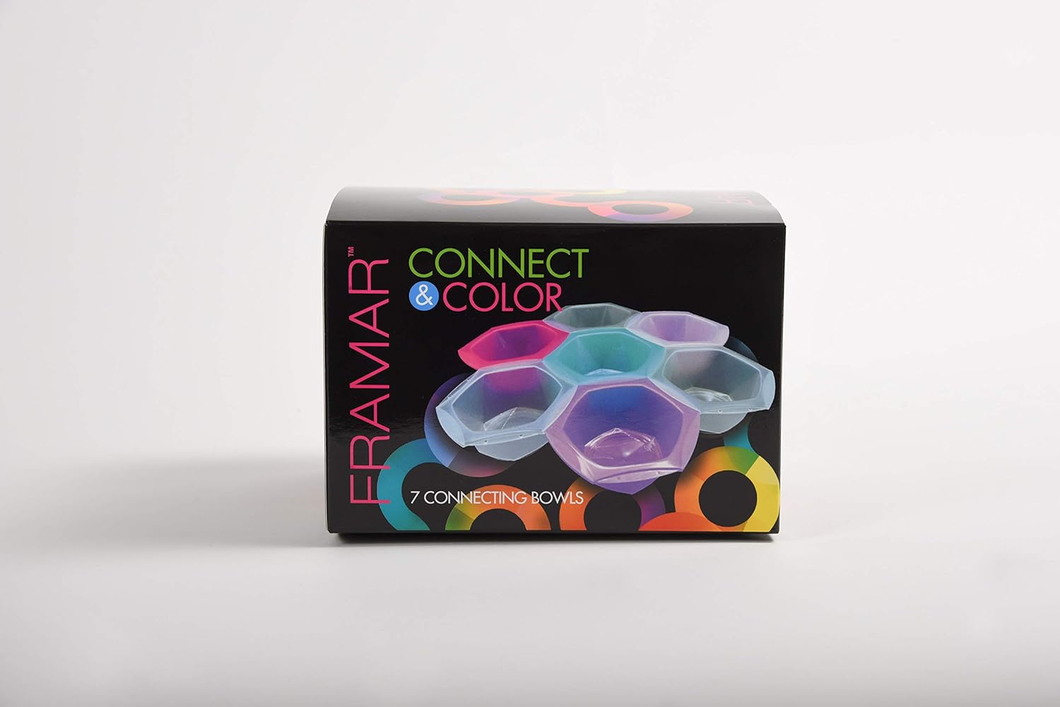 Framar Multi-Colored Connect and Color Bowl Set – Mixing Bowls for Hair Color, Hair Bleach, Hair Dye, Coloring Set - 7 Pack : Beauty
