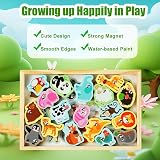 Vicloon Wooden Magnetic Fishing Bead Toy 19pc Montessori Kids 3+ view 6