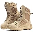 BOTAS PRO Tactical Boots for Men Side Zipper 8 Inch Lightweight Comfortable Military Hiking Boots(BMP110)