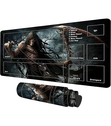 TCG Playmat with Zones Zombie Game Play Mat Table Pad Vampire