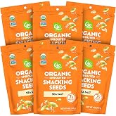Go Raw Organic Sprouted Mixed Sunflower &amp; Pumpkin Seeds - Sea Salted Snack | Keto, Non-GMO, Vegan, Gluten-Free, Kosher, Paleo, Protein-Packed Pepitas, Healthy Snack for Adults and Kids, 6 Pack (4oz Ea)