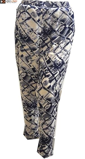 RayonPlain Blue Casual Pants Use For Women & Girls , Size Xtra Large