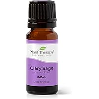 Plant Therapy Clary Sage Essential Oil 100% Pure, Undiluted, Natural Aromatherapy, Therapeutic Grade 10 mL (1/3 oz)