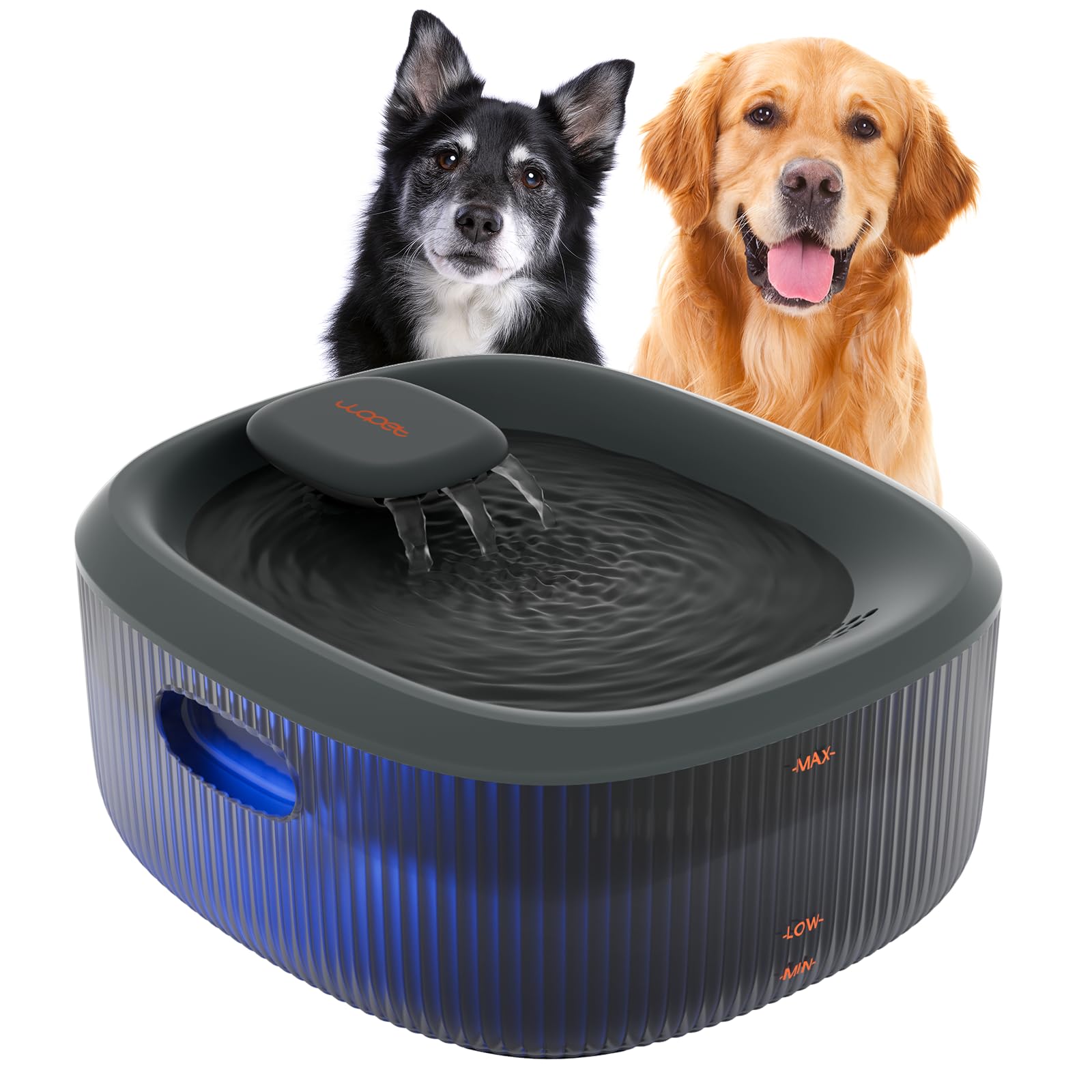 Photo 1 of WOPET Dog Water Fountain for Large Dogs, 6L/205oz/1.7Gal Automatic Dog and Cat Water Fountain, Pet Water Dispenser with 5 Filters, Ultra-Quiet Pump, Great for Large Dogs Cats and Multi-Pet Home