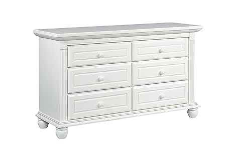 Munire Valencia 6 Drawer Double Dresser White Amazon In Baby