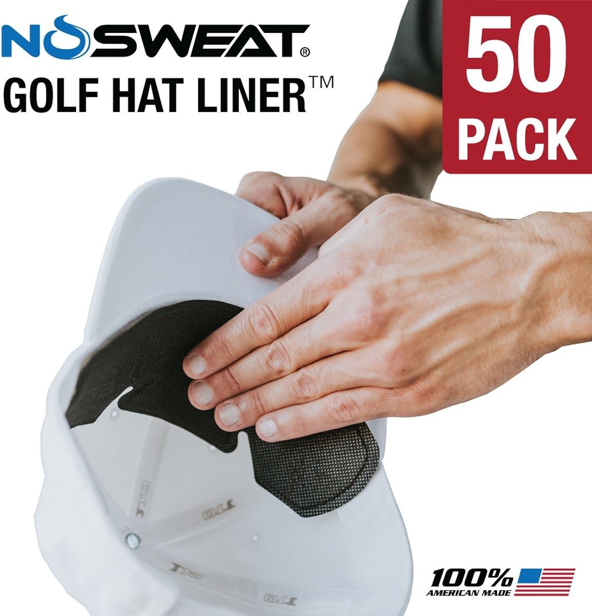 No Sweat Golf Hat Liner & Sweat Absorber Prevent Stains