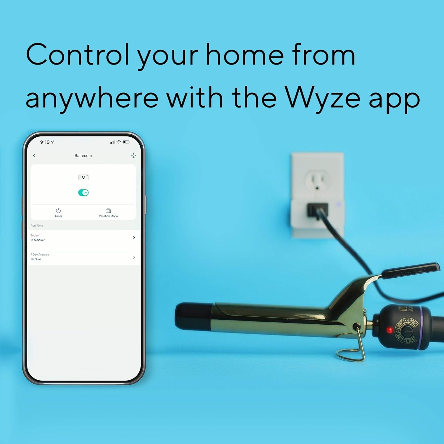 Wyze Plug, Compact WiFi Smart Plug, 15A, Works with Alexa and Google Assistant - - 