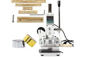 ZONEPACK ZS-100 10x13cm Digital Embossing Stamping Machine with Letter Mold (Machine with Time New Roman)