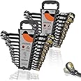 SUZUME 24-Piece Metric and SAE Flex Head Ratcheting Wrench Set 72 Teeth Cr-V Steel Ratcheting Wrench Set with 180° Flex Head Ratchet Wrenches Set For Auto,Machine Repair