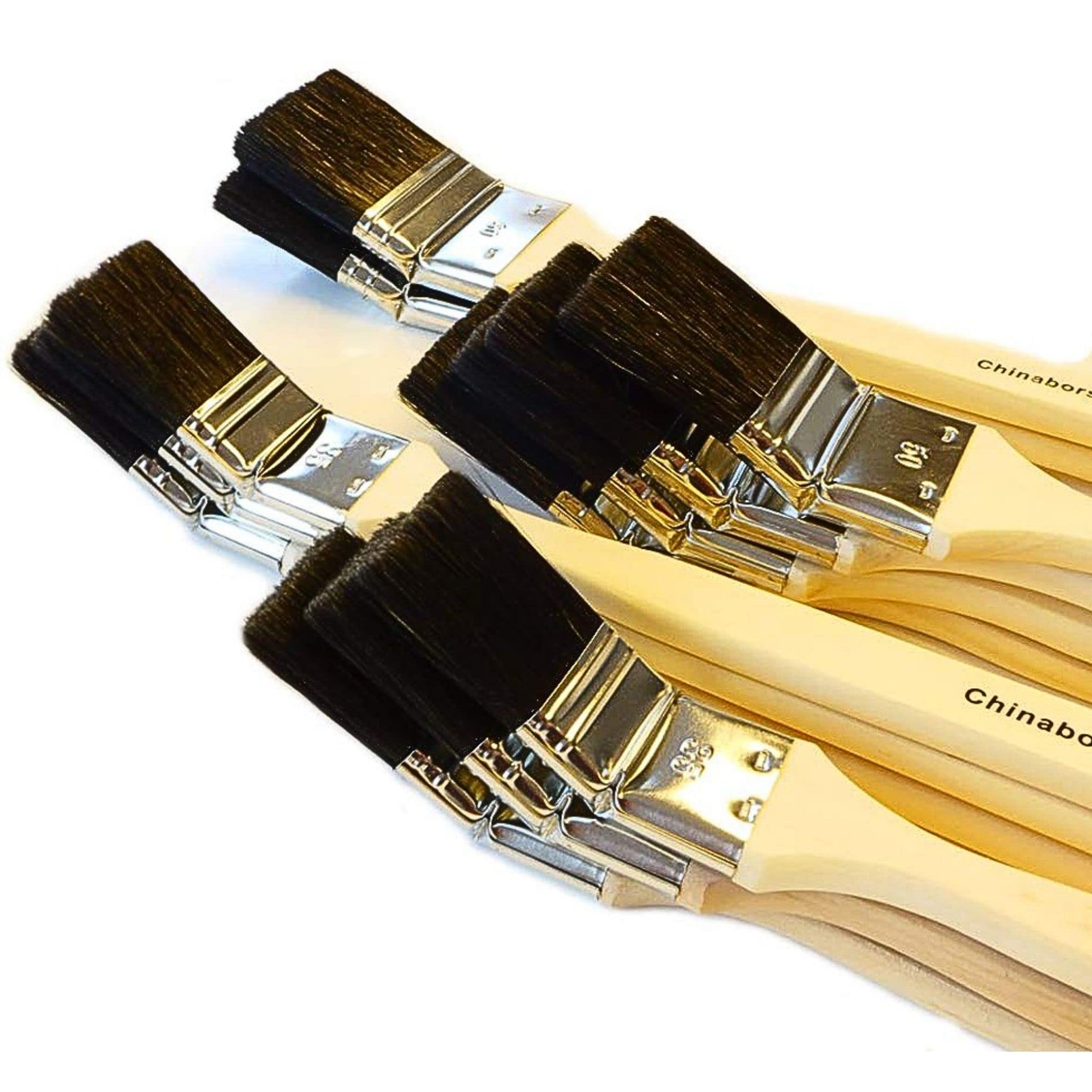 Rotix 98044 12 x RADIATOR Corner Brush | 35 – 50 – 60 mm Mixed Bristles Black | Professional Quality