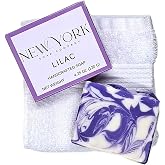 Lilac Vegan Soap Bar - Small Batch Handcrafted with Shea Butter &amp; Coconut Oil - Extra-long Lasting Moisturizing Natural Soap for Women &amp; Men - Face, Hand, &amp; Body