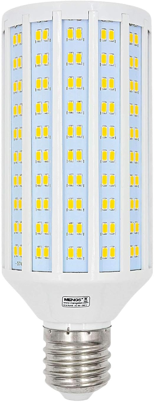 mengs e40 bombillas led 50w equivalente 400w halogena lampara led lampara led blanco calido 3000k 4400lm ac 85 265v luces led lampara ahorradora