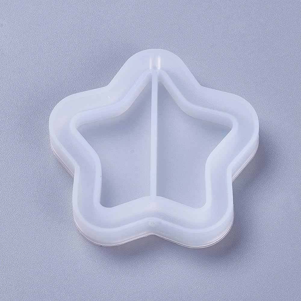 Photo 1 of 1 pc Star Resin Shaker Molds, Quicksand Silicone Moulds Resin Casting Molds for DIY Keychain Pendant Charm Jewelry Craft Making Lanyard Ornament Home Decor 50x51x8mm