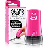 Guard Your ID Identity Theft Protection Roller Stamp for Mail &amp; Documents | Pre-inked, 1,000 impressions per roller, covers 3 lines per pass, works on paper, envelopes, prescription labels, twist cap