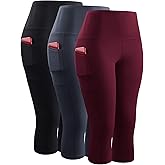 NELEUS Women's Yoga Running Capris Tummy Control High Waist Workout Pants