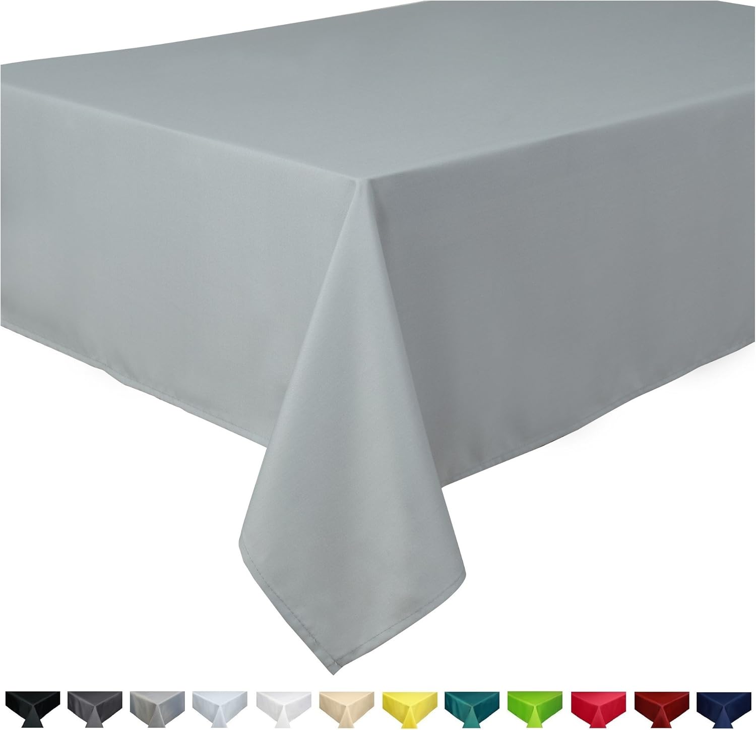 Extra Large Rectangular Fabric Tablecloth 150x300cm 59"x118" Zinc Light Grey Amazon.co.uk