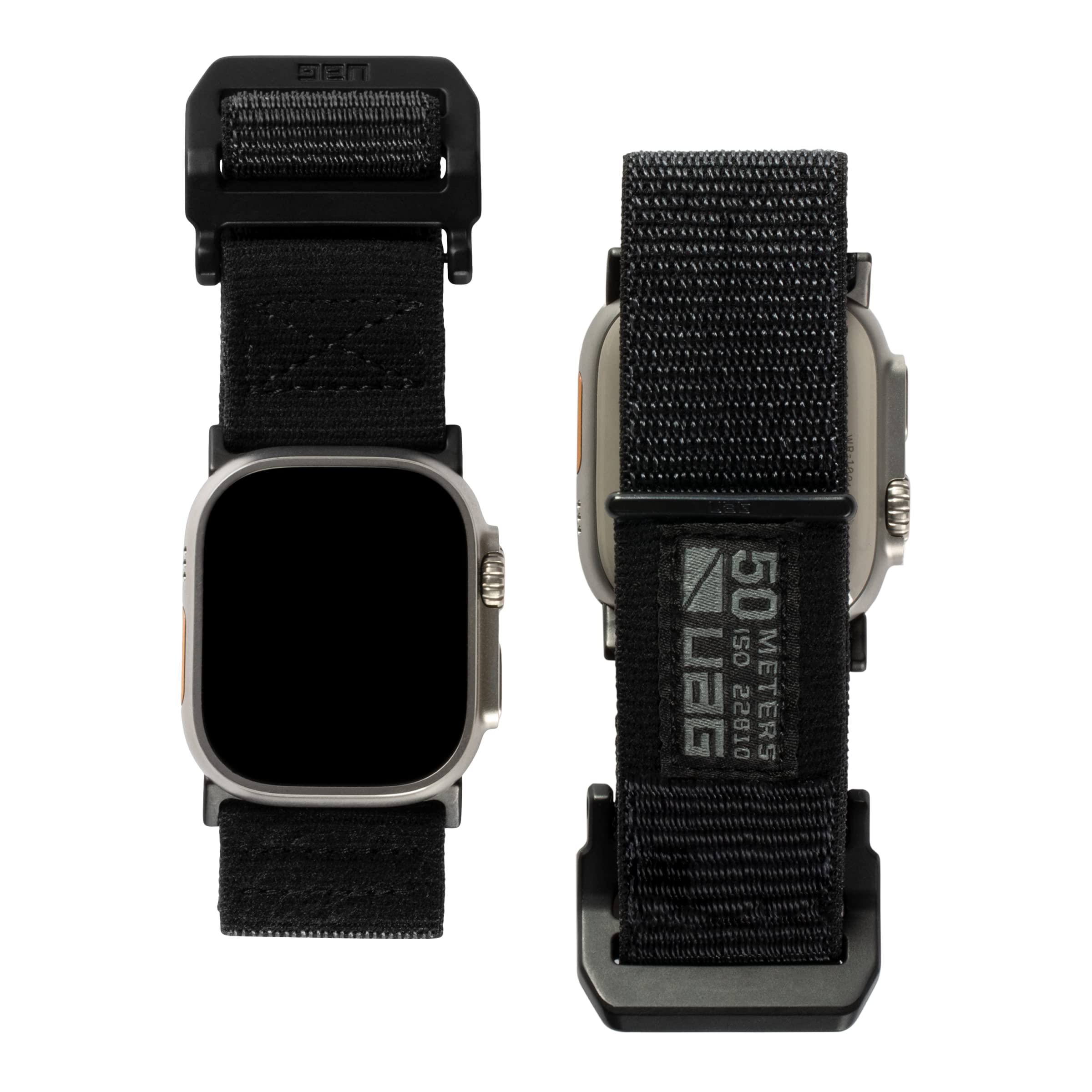 URBAN ARMOR GEAR UAG Compatible with Apple Watch Band 49/46/45/44mm iWatch Series Ultra 3/Ultra 2/Ultra/4-11/SE3/SE2/SE Active Sport Adjustable Replacement Strap, Graphite/Black