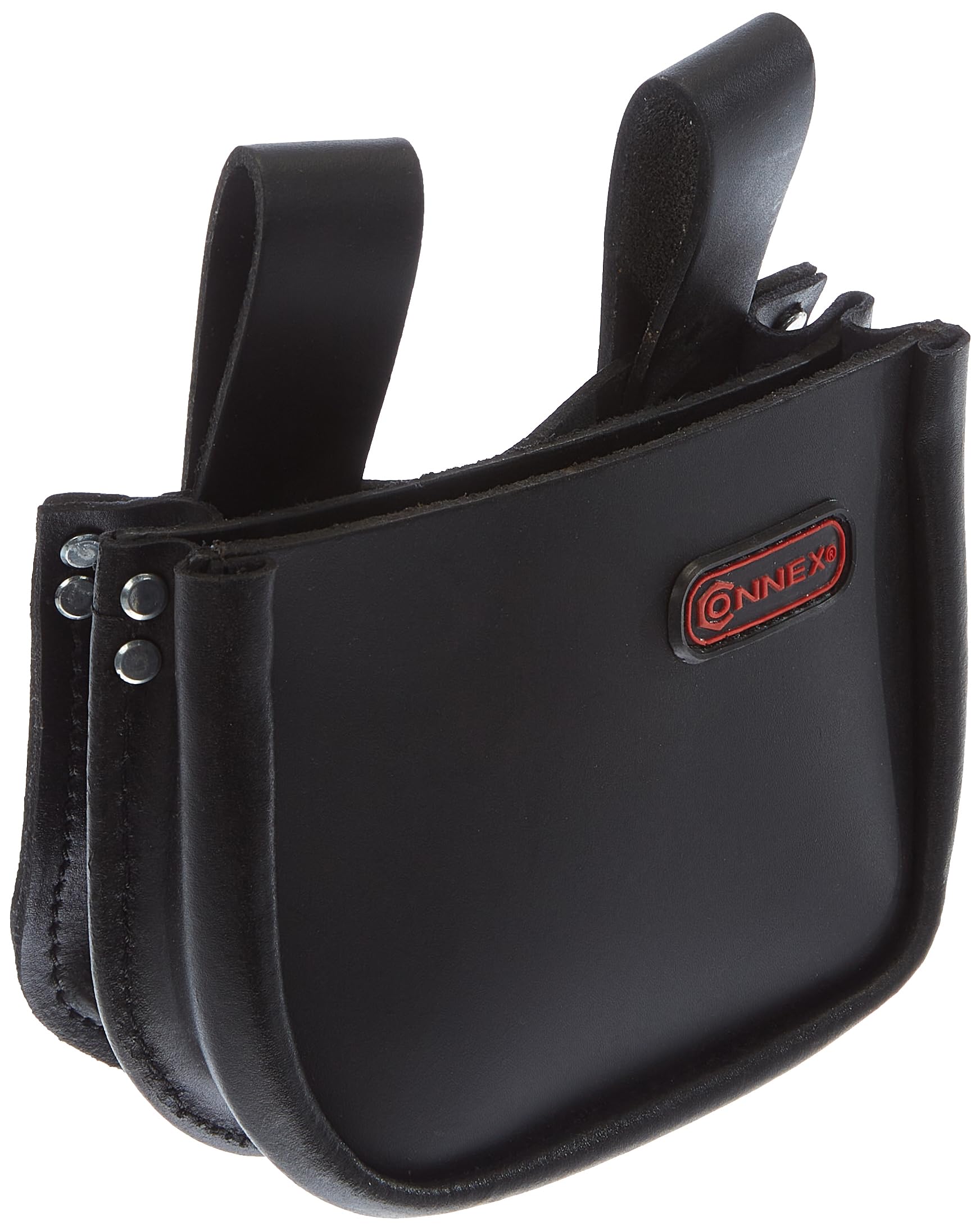 Connex COX951065 Nail Pouch with 2 Compartments of Leather, Grey, One Size