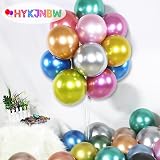 HYKJNBW Metallic Balloon 50 Pack 12 inch Multicoloured Rainbow Balloons view 5