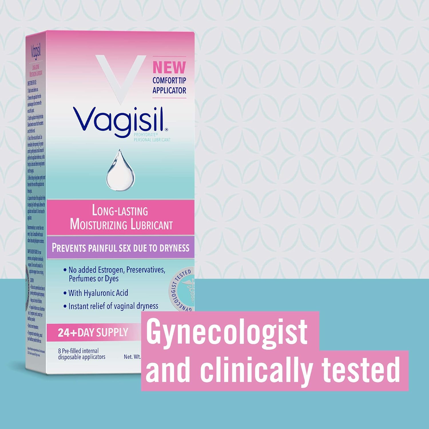 Vagisil Prohydrate Internal Vaginal Moisturizer, Gel & Lubricant for Women, Gynecologist Tested, 8 Count- Pack of 1 (Packaging May Vary): Health & Personal Care