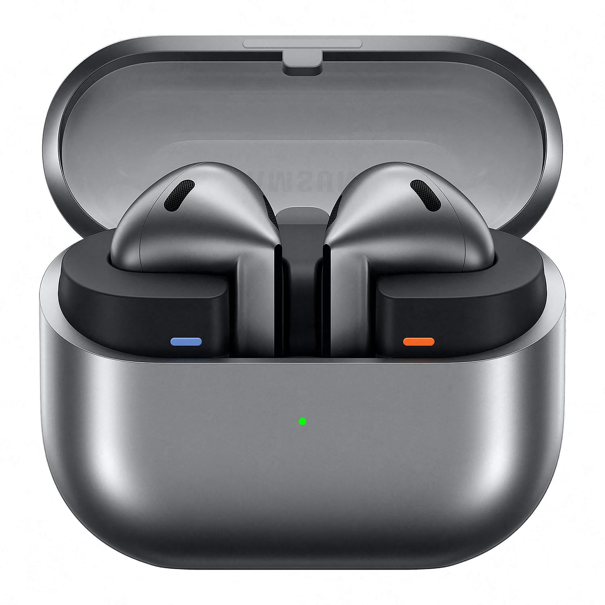 Samsung Galaxy Buds3 Kabellose Bluetooth-Kopfhörer, Active Noise Cancelling (ANC), Adaptive Geräuschunterdrückung, In-Ear-Kopfhörer mit 360 Audio, Silver, Inkl. Anymode Clear Case 4