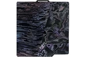 IdeaFormer-3D Double Sided Smooth PER Build Plate for Bambu Lab X1/X1C/X1E/A1/P1P/P1S,Flexible Abstract Water Ripples+Wood Gr