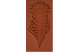 Deep Red Stamps Peacock Feather Rubber Cling Stamp 1.5 x 3.2 inches