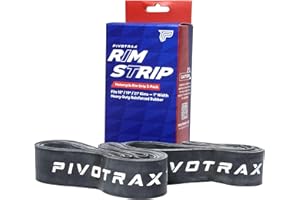 PIVOTRAX Motorcycle Rim Strip (2 Pack) – Durable Rubber Rim Tape with Valve Stem Hole, Tube Protection