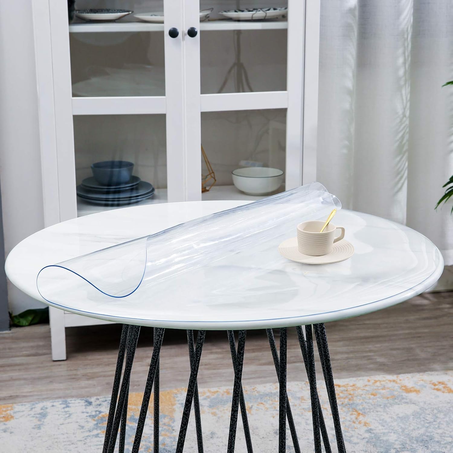 ZIJINJIAJU Clear Table Cover Protector Clear Table