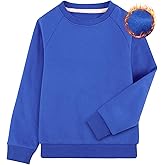 BIG ELEPHANT Boys Crewneck Sweatshirt Youth Fleece Sweatshirts Long Sleeve Basic Pullover Soft Warm Thin Fleece for Kids
