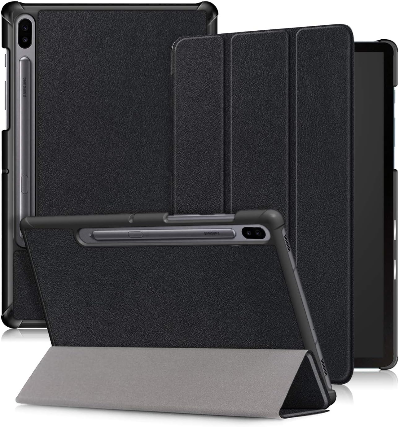 XBE Ultra Slim Case Compatible with Samsung Galaxy Tab S6 10.5 SM - T860 T865, Stand Cover for Galaxy Tab S6 10.5inch 2019 Release, Black