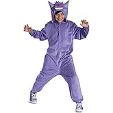 Disguise Pokemon Gengar Costume for Kids, Official Pokemon Outfit with Hooded Jumpsuit