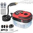 STRCEAT Handheld Pressurized Steam Cleaner,2500W Handheld High Temp Portable Cleaning Machine, Cleaning for Couch, Auto, Floor and More (Red)