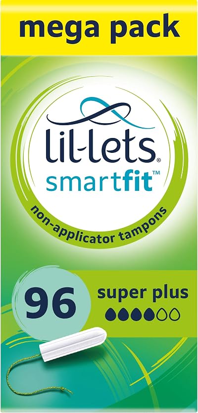 Lil-Lets Non-Applicator SmartFit Tampons Super Plus 96 (6 x 16)