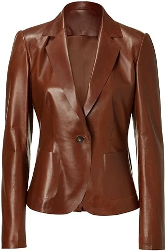 short tan leather jacket